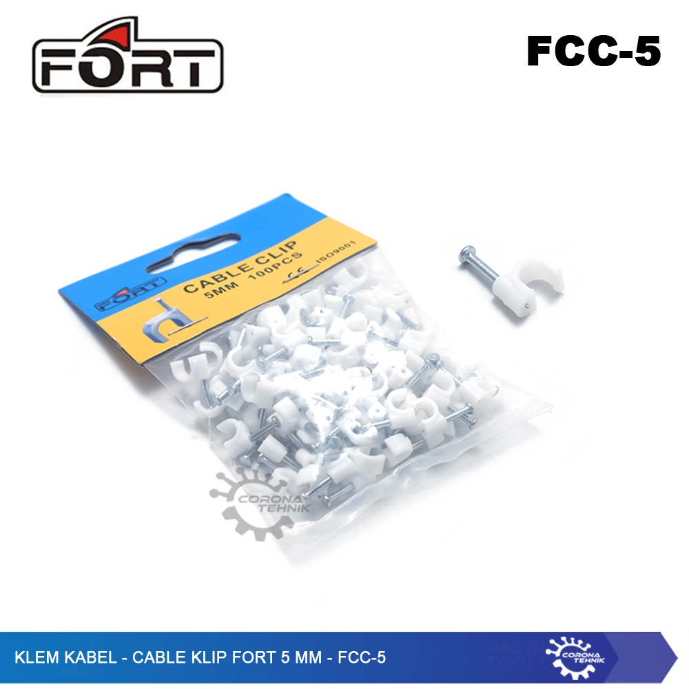 Cable Klip Fort - Klem Kabel + Paku - Klem Kabel