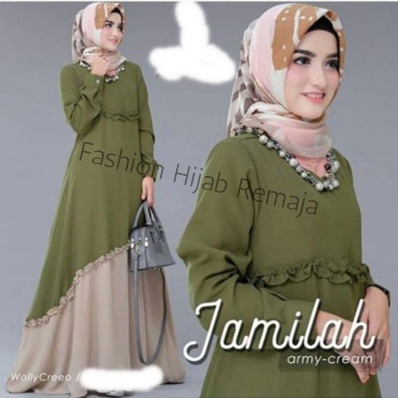 Baju Gamis Murah Pakaian Wanita / Gamis Dress Remaja Muslimah Syar'I Jamilah Maxi