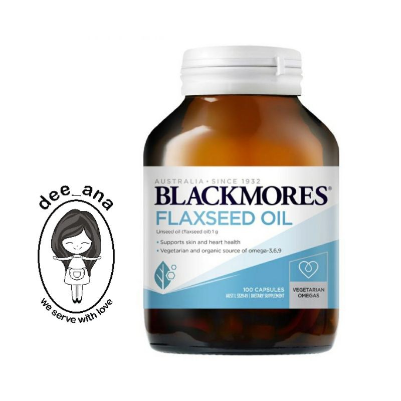 Jual Flaxseed Oil 1000mg BLACKMORES 100 vegetarian capsules Shopee