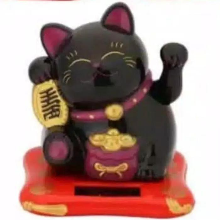 

Pajangan Kucing Keberuntungan Hoki Maneki Neko + Packing Bubble Warp - Hitam