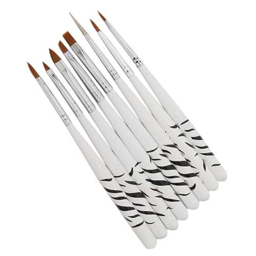 Brush Kutek Kuku Zebra Nail Art 8PCS