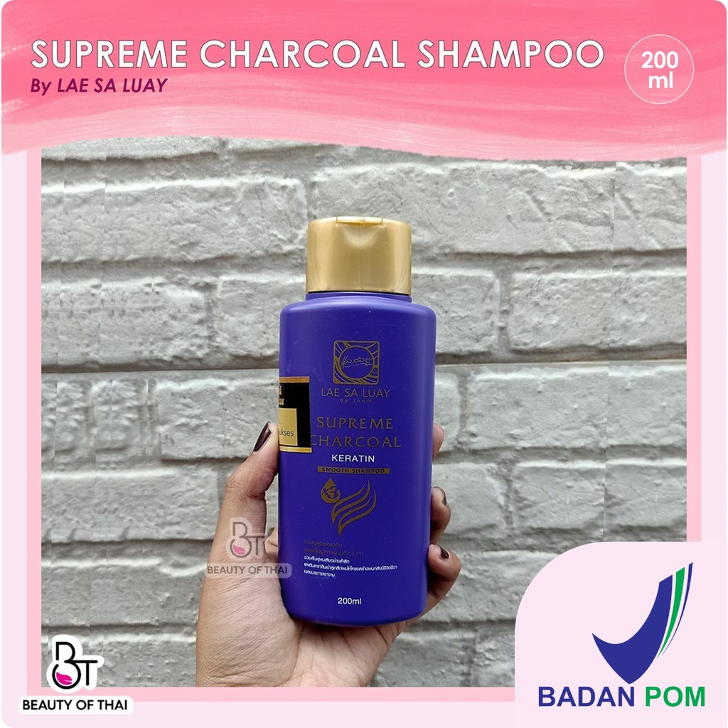 [ BPOM SUPREME CHARCOAL SHAMPOO 200 ML ] BPOM LAE SA LUAY SUPREME