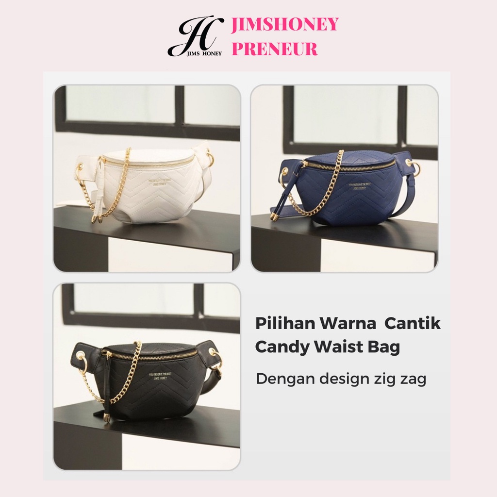 Waistbag Wanita Import Jims Honey CANDY Bag Tas Pinggang Wanita Murah Original