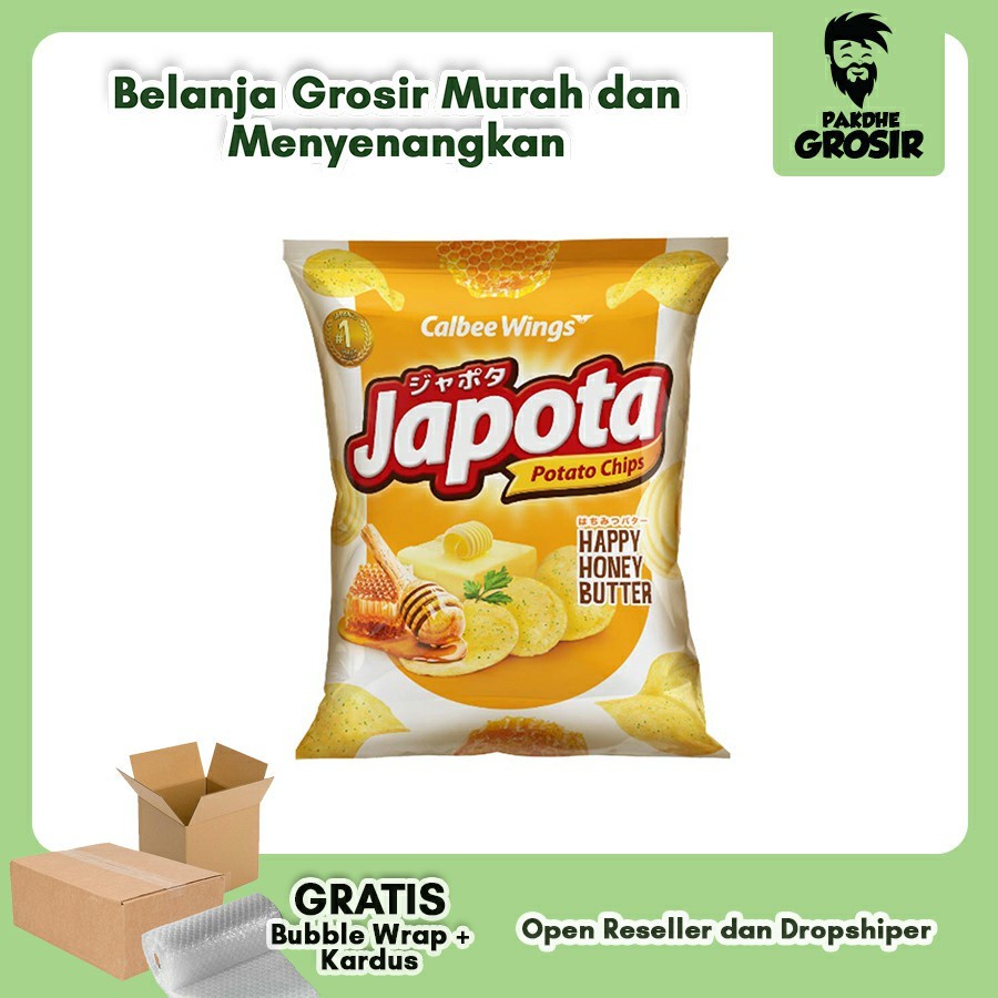 

Japota Snack Potato Chips Happy Honey Butter 68 gram / Camilan