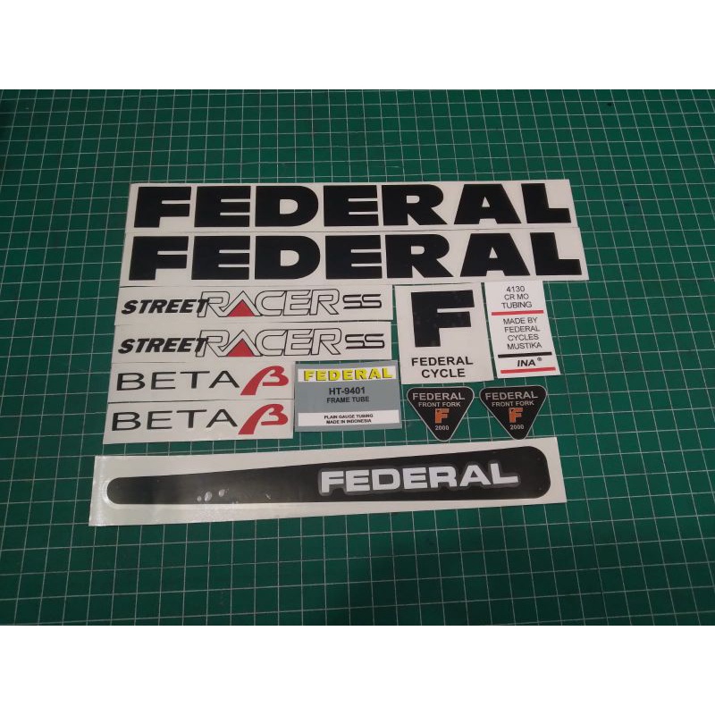 stiker sepeda federal streetcat racer Beta
