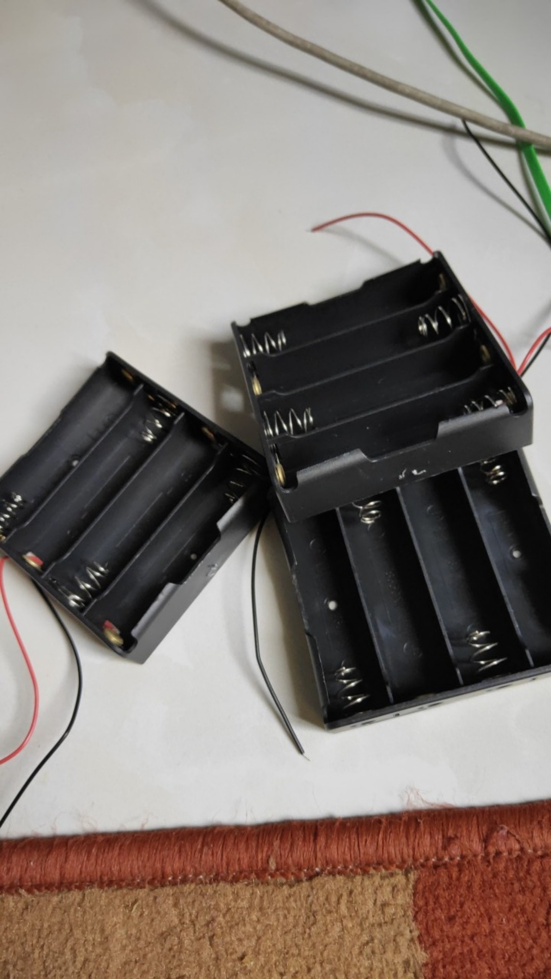 1x 2x 3x 4x 18650 Battery Case Holder 3.7v Plastic Battery Storage Box Case Holder Leads With Storage Box With Wire Lead