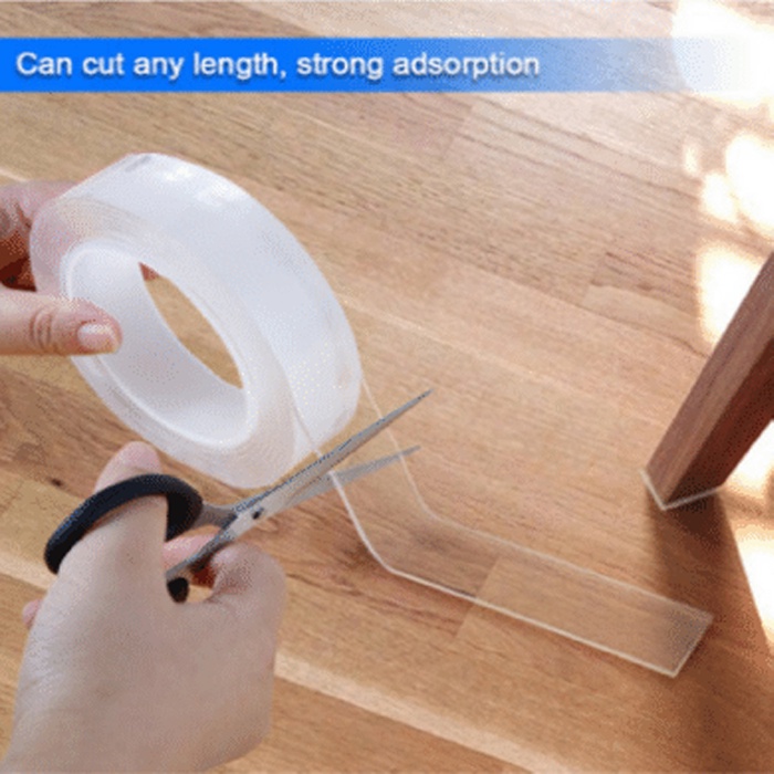 

XLIFE | [2mmX3meter] Double Tape Nano Tape Tape Isolasi Selotip 2 Sisi Kuat Dicuci