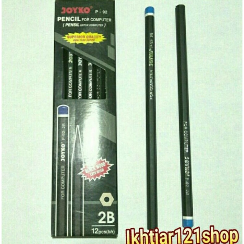 

Grosir Satuan Pensil 2B Joyko P-92 Black Wood Berkualitas Bagus