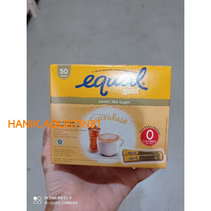 

Equal Gold Pemanis nol Kalori - 50 sticks