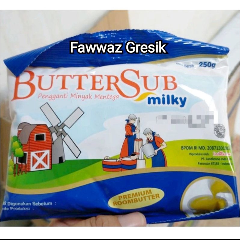 

BUTTERSUB MILKY Rasa Susu / Mentega Roombutter Premium / Butter Oil Subtitute 250gr