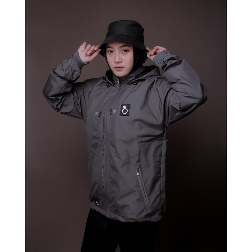 JAKET PRIA WANITA OUTDOOR WATERPROOF WINDBREAKERS GUNUNG TWO POCKET THE BOJIEL