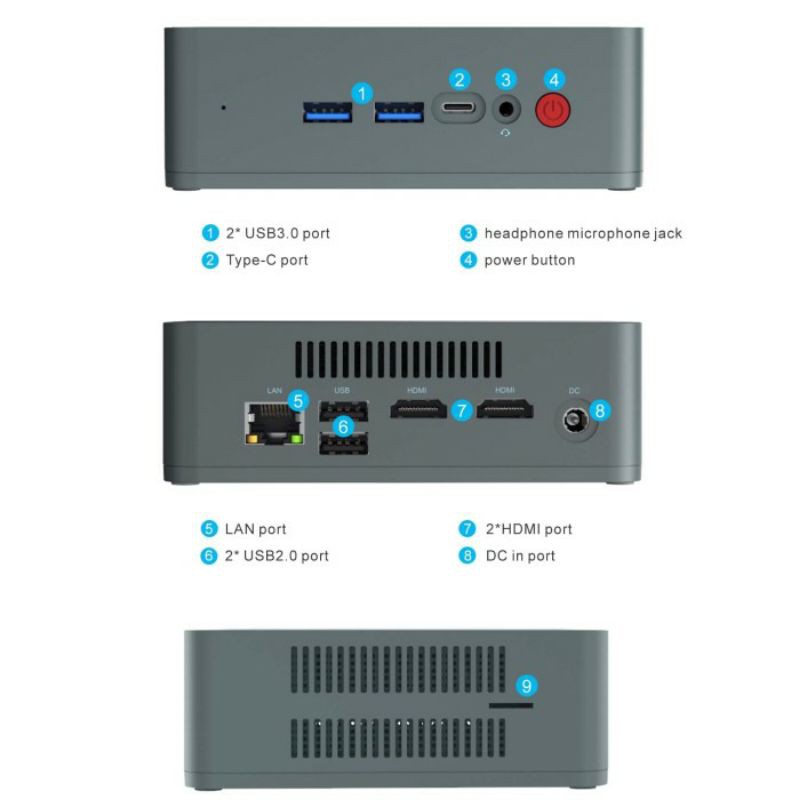 Mini PC 8GB RAM Windows 10 Beelink U57 Intel Core i5 5257u WIFI HDMI - 128GB SSD