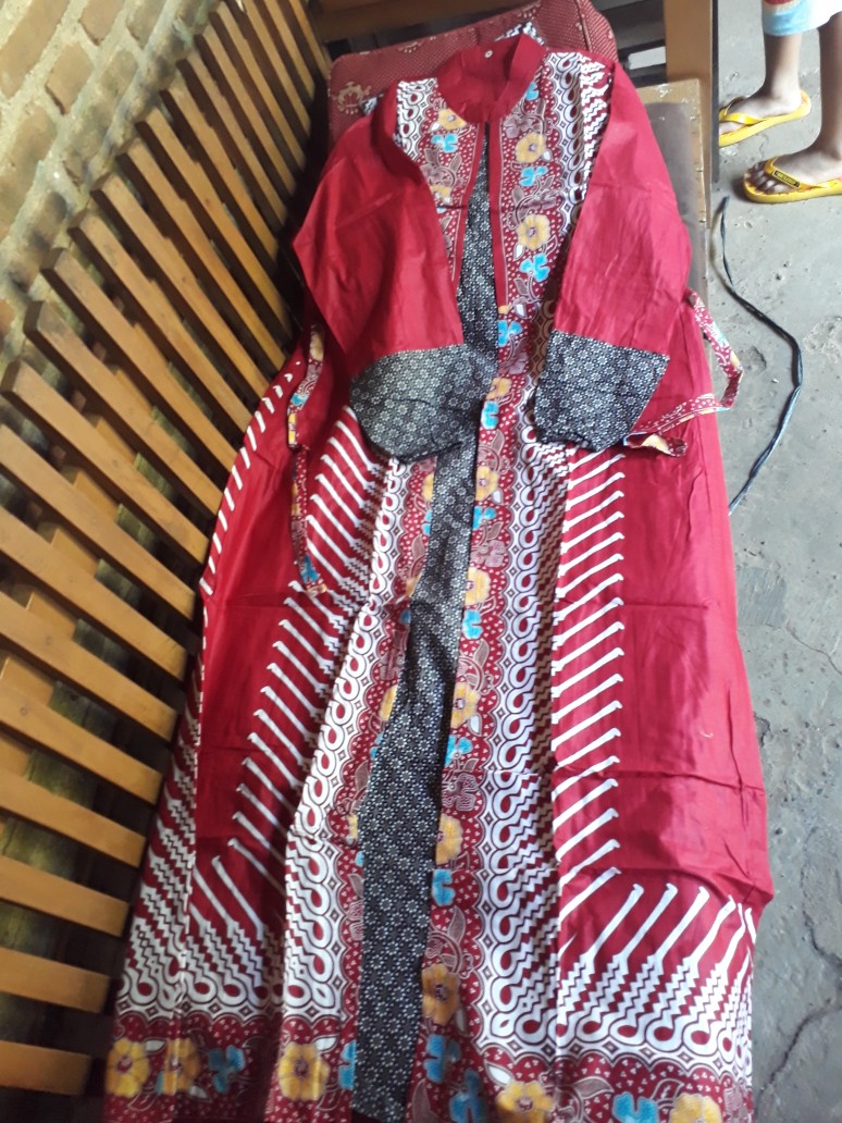 Ms Gamis Batik Sriwedari Maxi Bumil/busui Katun Sogan Allsize Ld 104..