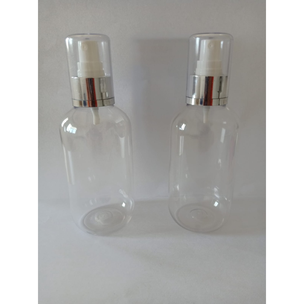{ paket isi 10pcs } BOTOL SBR  200ML SPRAY SILVER FULLCAP BODY NATURAL