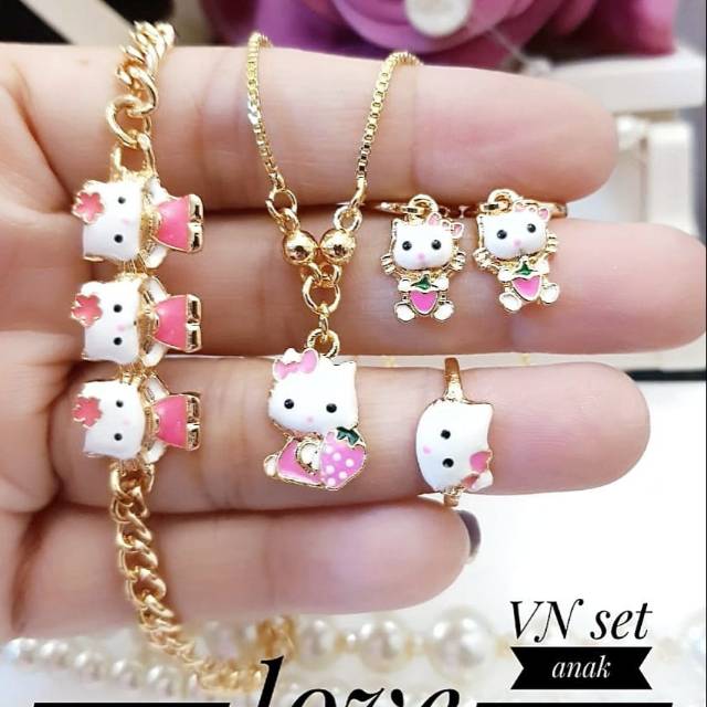 Xuping set perhiasan anak lapis emas 18k 2677j