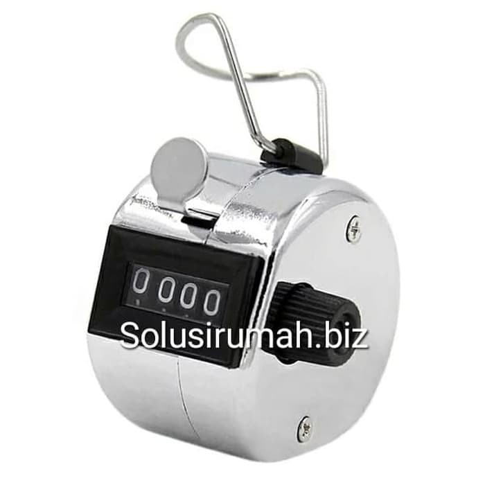 Alat hitung cepat Manual Hand Tally Counter 4 Digit - Silver