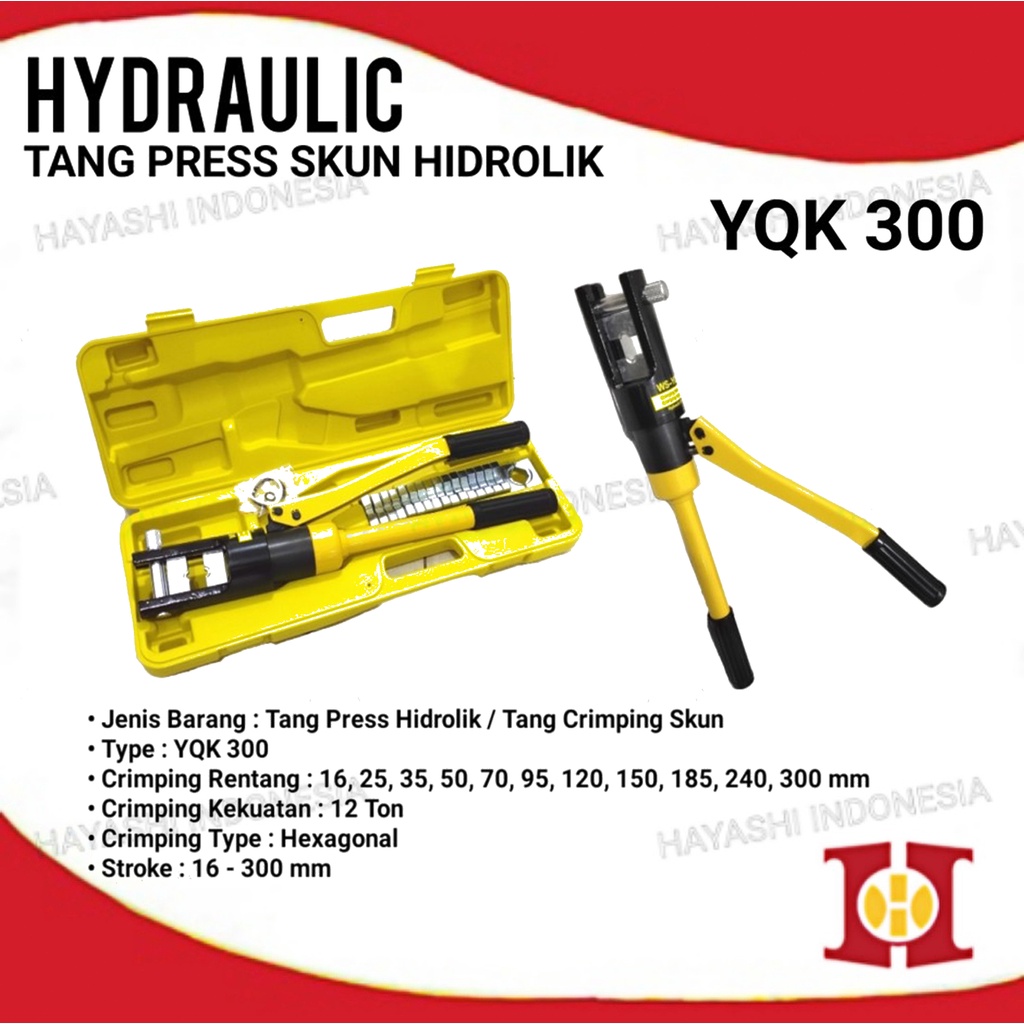 Tang Press Skun Crimping Hidrolik Hydraulic YQK 70 120 240 300