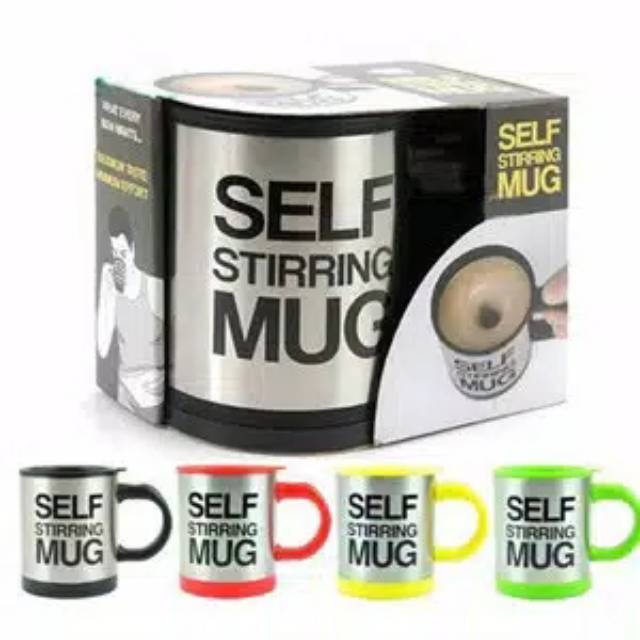 Self Stirring Mug - gelas pengaduk minuman - pengaduk minuman otomatis