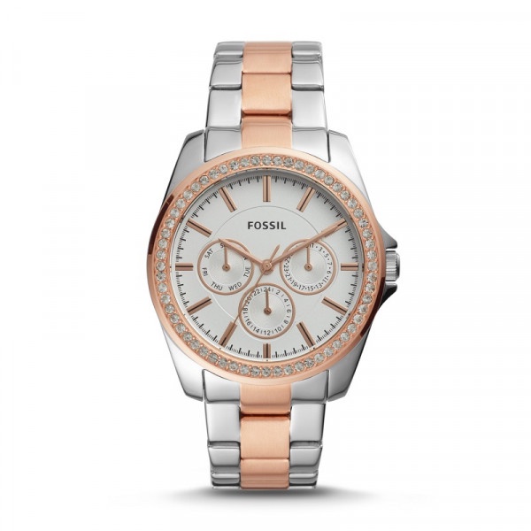 BQ3420 Jam tangan wanita mewah two tone rosegold dan silver ori