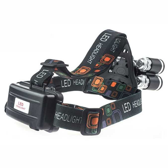 Bayar Ditempat TaffLED Headlamp Cree XM-L 1T6+4XPE 16000 Lumens - LDL5T