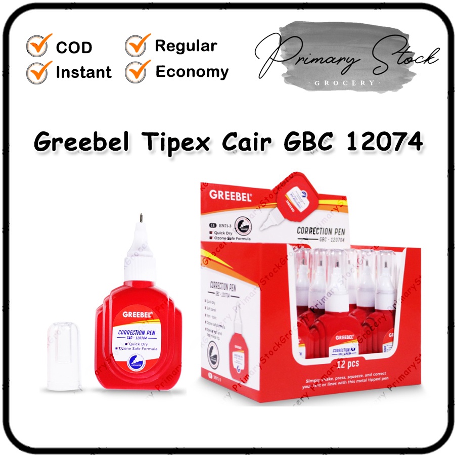 

Tip-ex GREEBEL Tipex GBC 120704 Tipe X Correctoin Fluid Pen Tape Stipo Cair