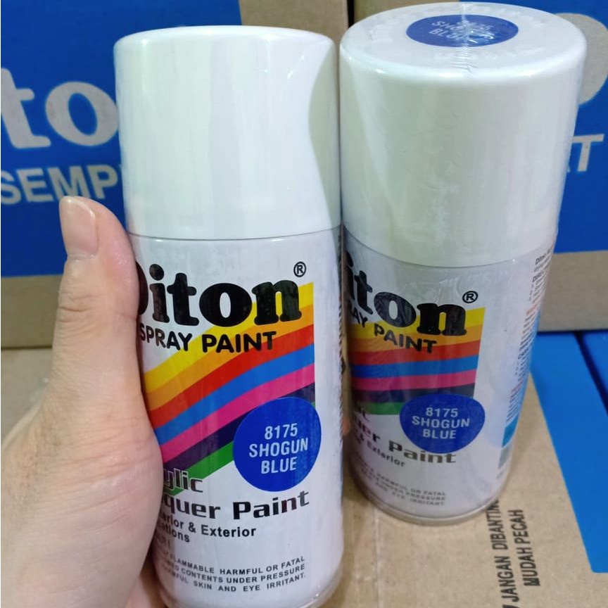 DITON Spray Paint Acrylic Lacquer Paint Pilox Cat Semprot - 8175 Shogun Blue / BIru Shogun (150cc/Kecil)