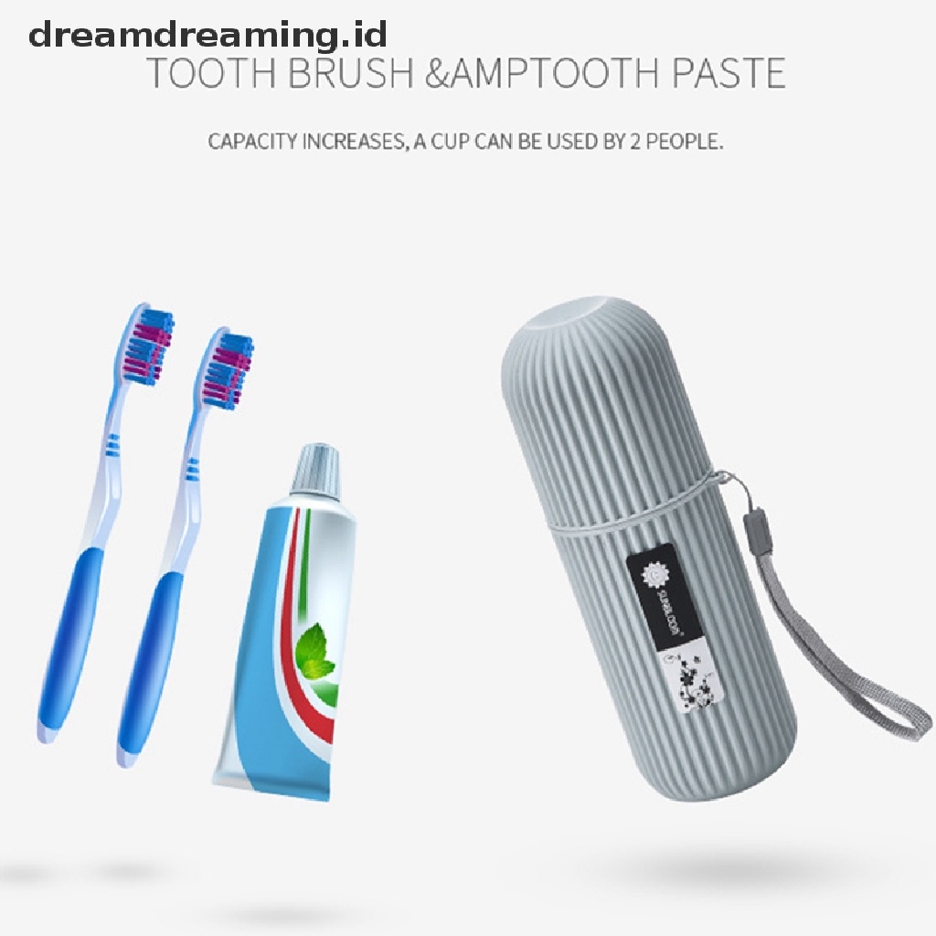 (dreamdreaming.id) Kotak Penyimpanan Pasta Gigi Portable Untuk Travel / Camping