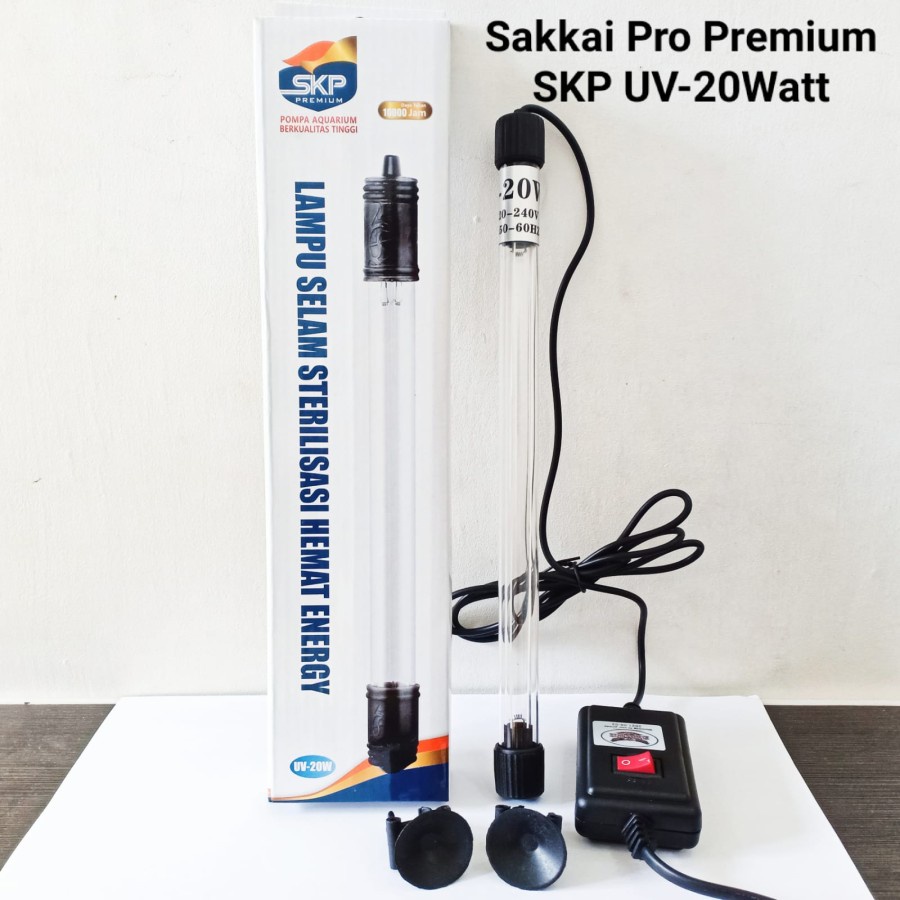 SKP PREMIUM SAKKAI PRO UV 20W LAMPU STERILISASI ANTI LUMUT ALGAE JAMUR AQUARIUM KOLAM IKAN HIAS