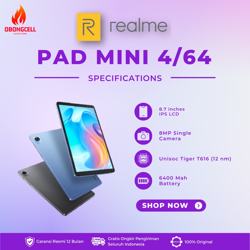 REALME PAD MINI 4/64GB GARANSI RESMI