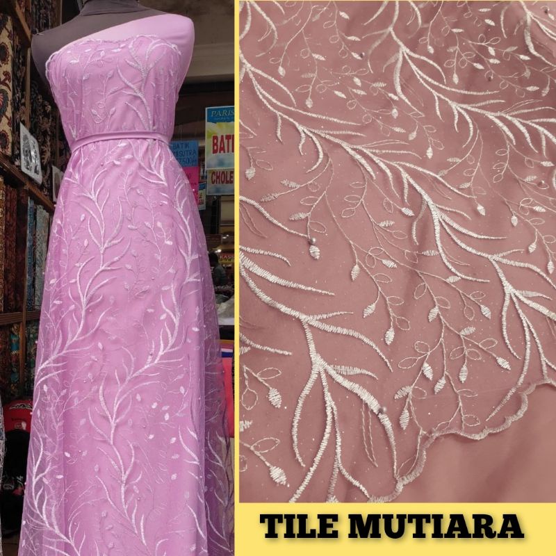 tile mutiara / Tile akar mutiara gliter / Tile kornali mutiara / Tile pearl