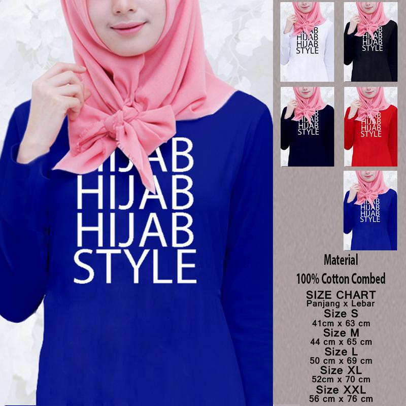 Kaos Muslim Wanita Panjang SN-WLMSMY355 HIJAB STYLE Baju Dakwah