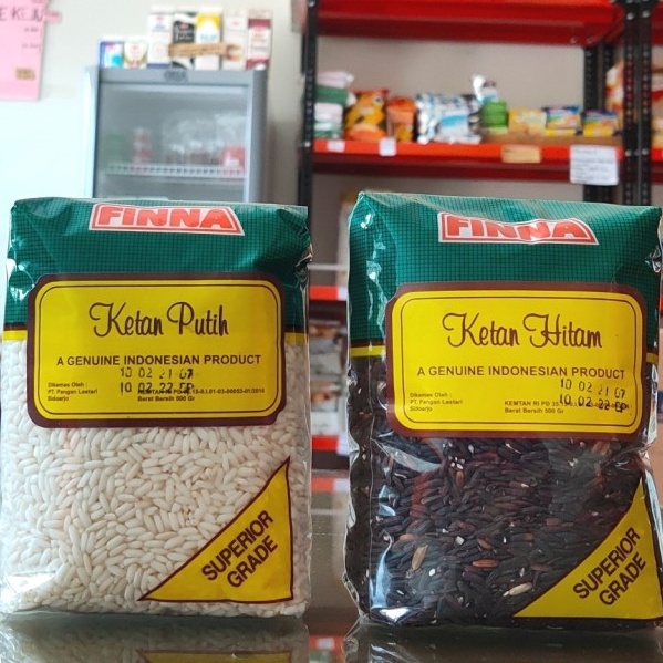 

FINNA Ketan Hitam / Putih 500gr / Fina Beras Merah