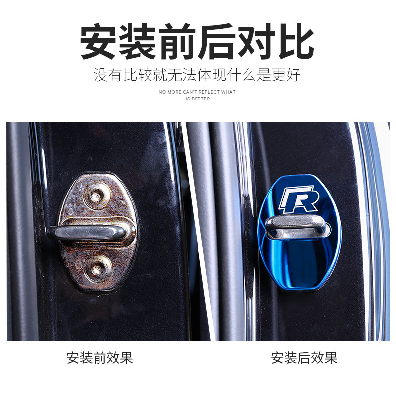 4pcs Cover Kunci Pintu Mobil Untuk Volkswagen Golf 5 Polo Golf 6 Golf 7 Style