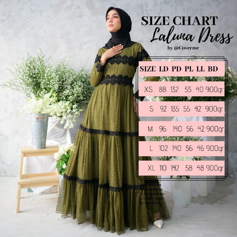 Ready BAJU AKAD PESTA PREMIUM FULL RENDA LALUNA DRESS by COVER ME ID