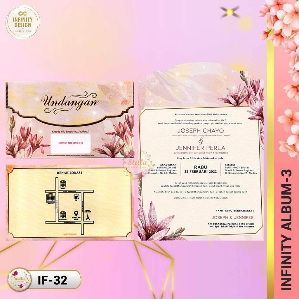Blangko Undangan Infinity Design 32