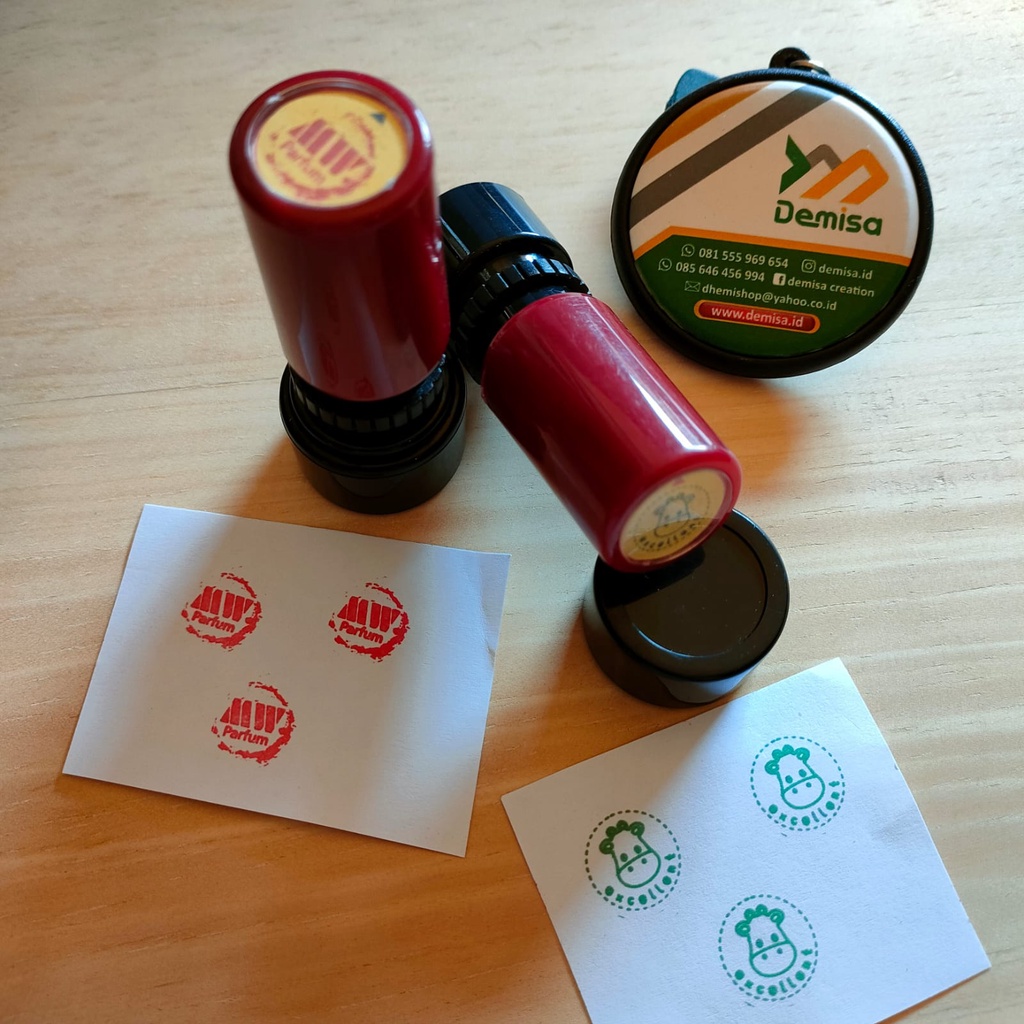 

Stempel Bulat Mini 1,5cm untuk reward, paraf, poin, dll bebas custom