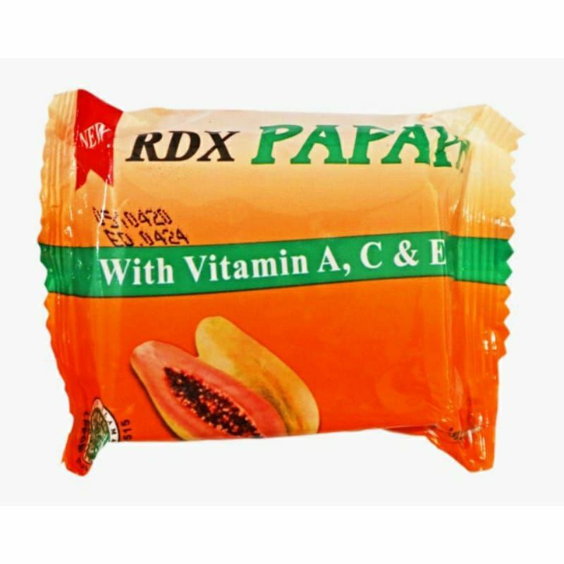 RDX Brightening Bar Soap Papaya 65 gr Sabun Batang Pepaya BPOM Memutihkan Mencerahkan bukan RDL