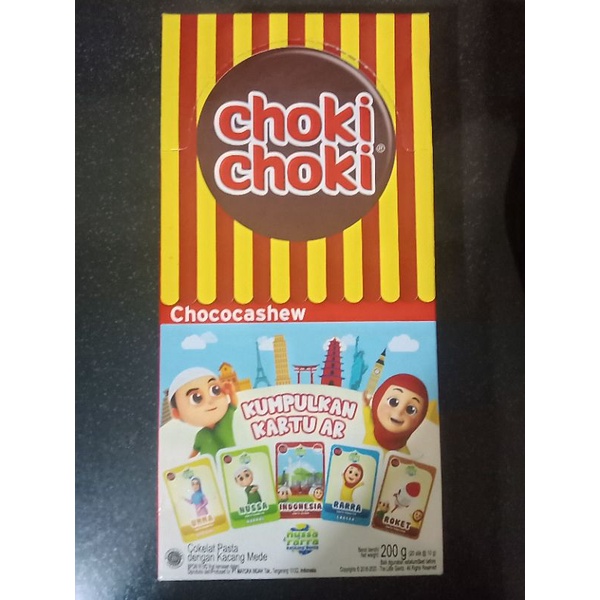 

Choki Choki Chococashew 20x10gr (1 box isi 20 stik) (BONUS 10 pcs PERMEN)