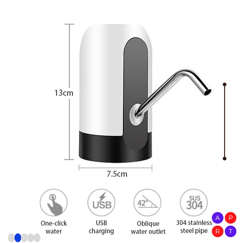 Pompa Galon Air Minum Electric Listrik Elektrik LED Water Dispenser Mini Air Minum Usb Portable Pump Recharge