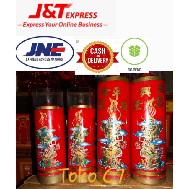 Lilin merah 2 kati /lilin sembhyang/lilin puja