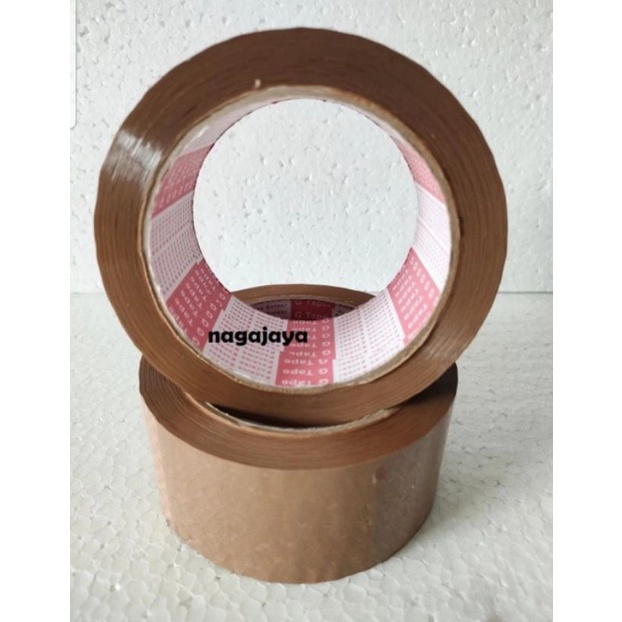 

Lakban coklat 2 inch tape opp plakban 45 mm 100 yard kwalitas bagus