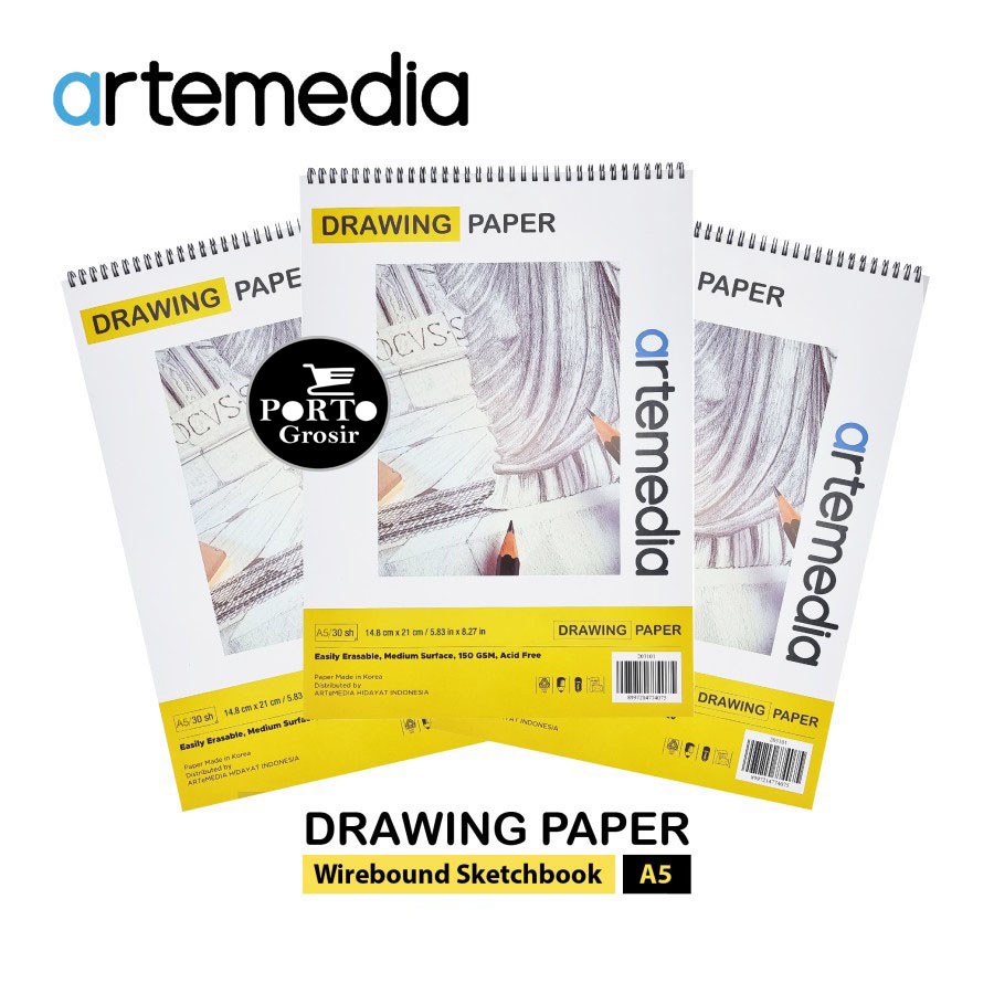 

Artemedia Drawing Paper A5 30 Sheet Sketchbook Buku Ring Sketsa Gambar
