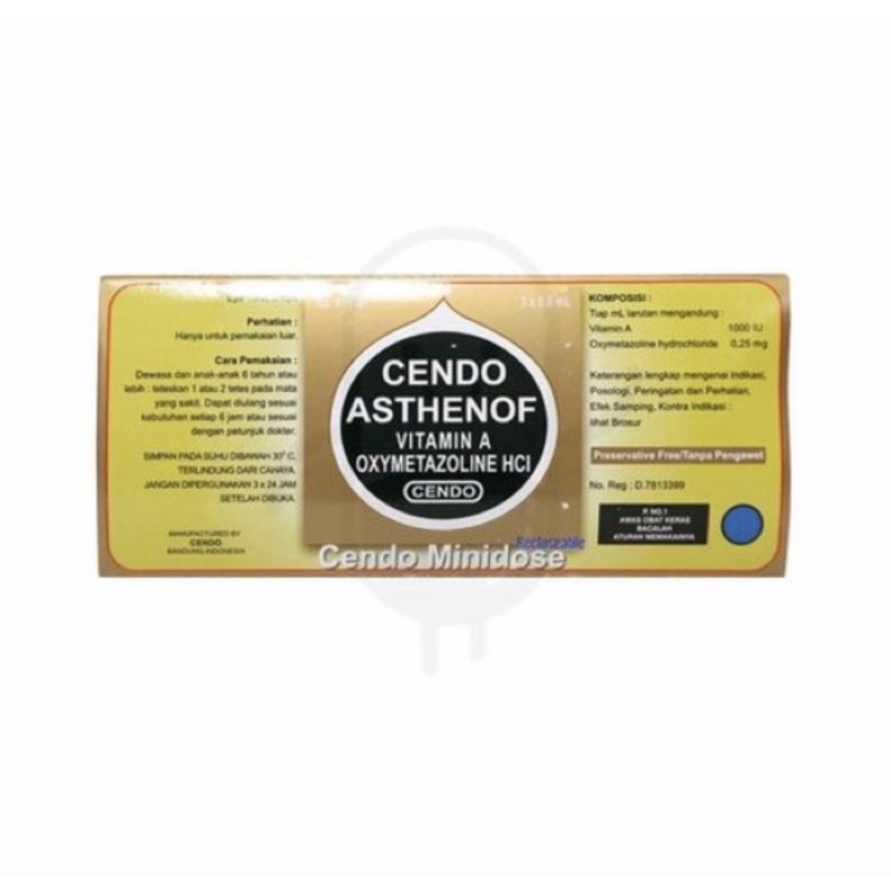 Cendo asthenof minidose ( tetes mata untuk mata iritasi ringan )