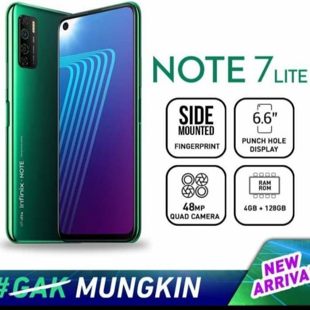 INFINIX NOTE 7 LITE RAM 4GB ROM 128GB GARANSI RESMI