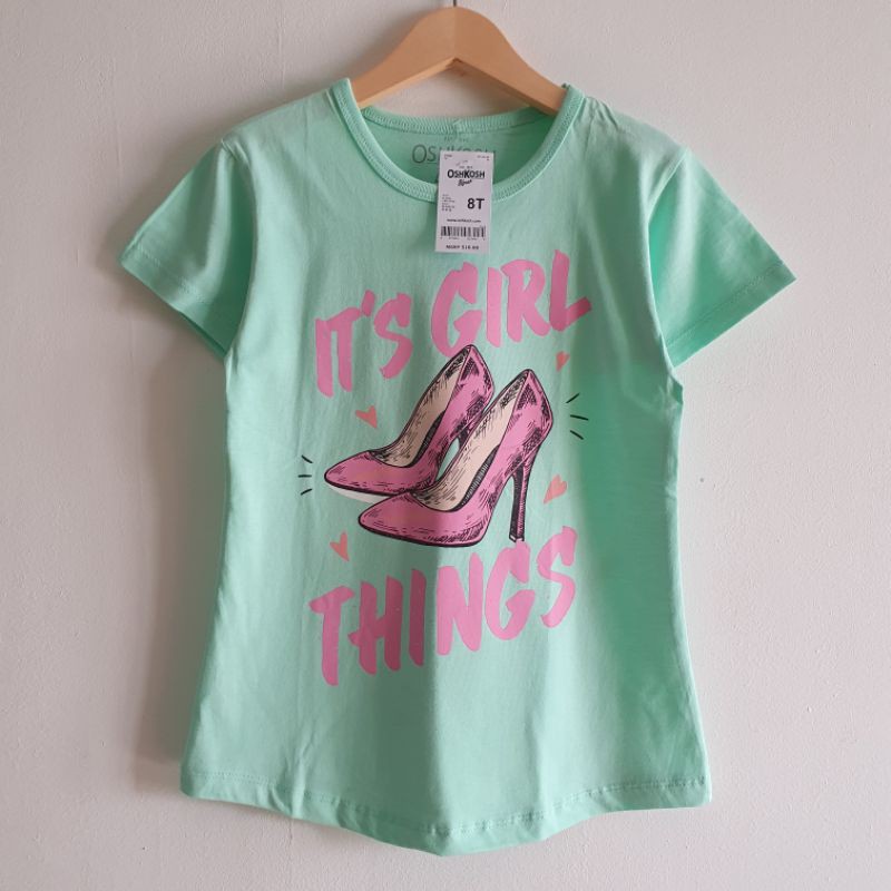 (Bisa COD) Size 8-16T Kaos Anak ABG Remaja Tanggung Perempuan Oshkosh Junior