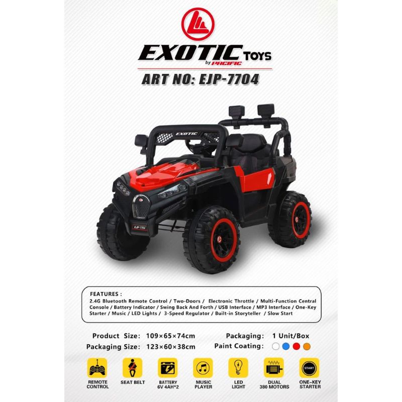 Mobil Aki anak Exotic EJP7704 Model Jeep ATV