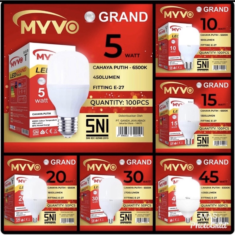 Lampu Led Myvo Grand Kapsul 45w