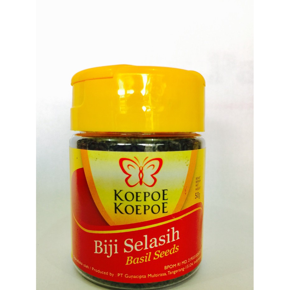 Biji Selasih Koepoe Koepoe Basil Seeds 50 gr kupu kupu murah