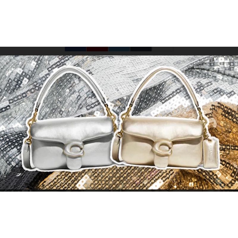 coach pillow tabby metallic