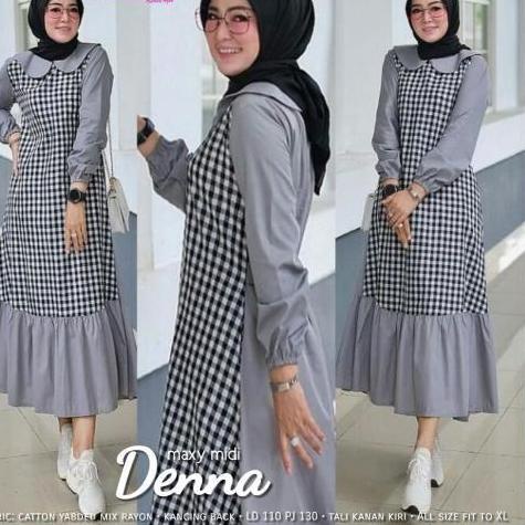 [WA1177] Amelia Midi Dress / Midi Dress Kotak / Midi Dress Kotak2 / Midi Dress Katun / Midi Dress  /